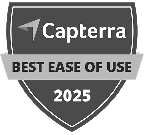 Logo for Capterra "Best ease of use" award