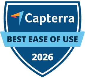 Logo for Capterra "Best ease of use" award