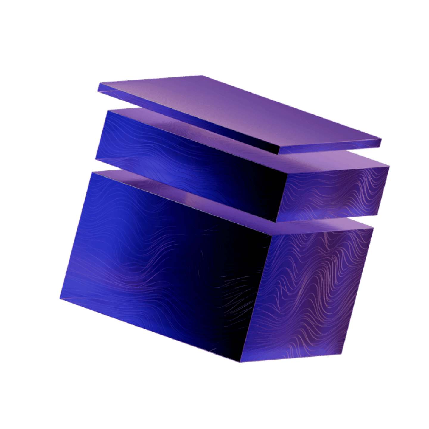 Abstract purple cube