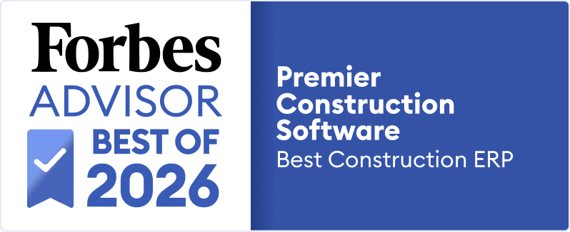 Logo for Forbes best construction ERP software of 2026 award