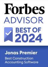 Logo for Forbes best construction accounting software award 2024