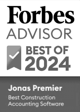 Logo for Forbes best construction accounting software award 2024
